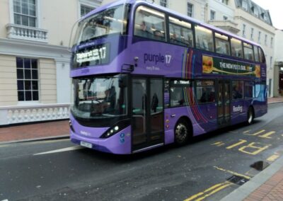 purple bus